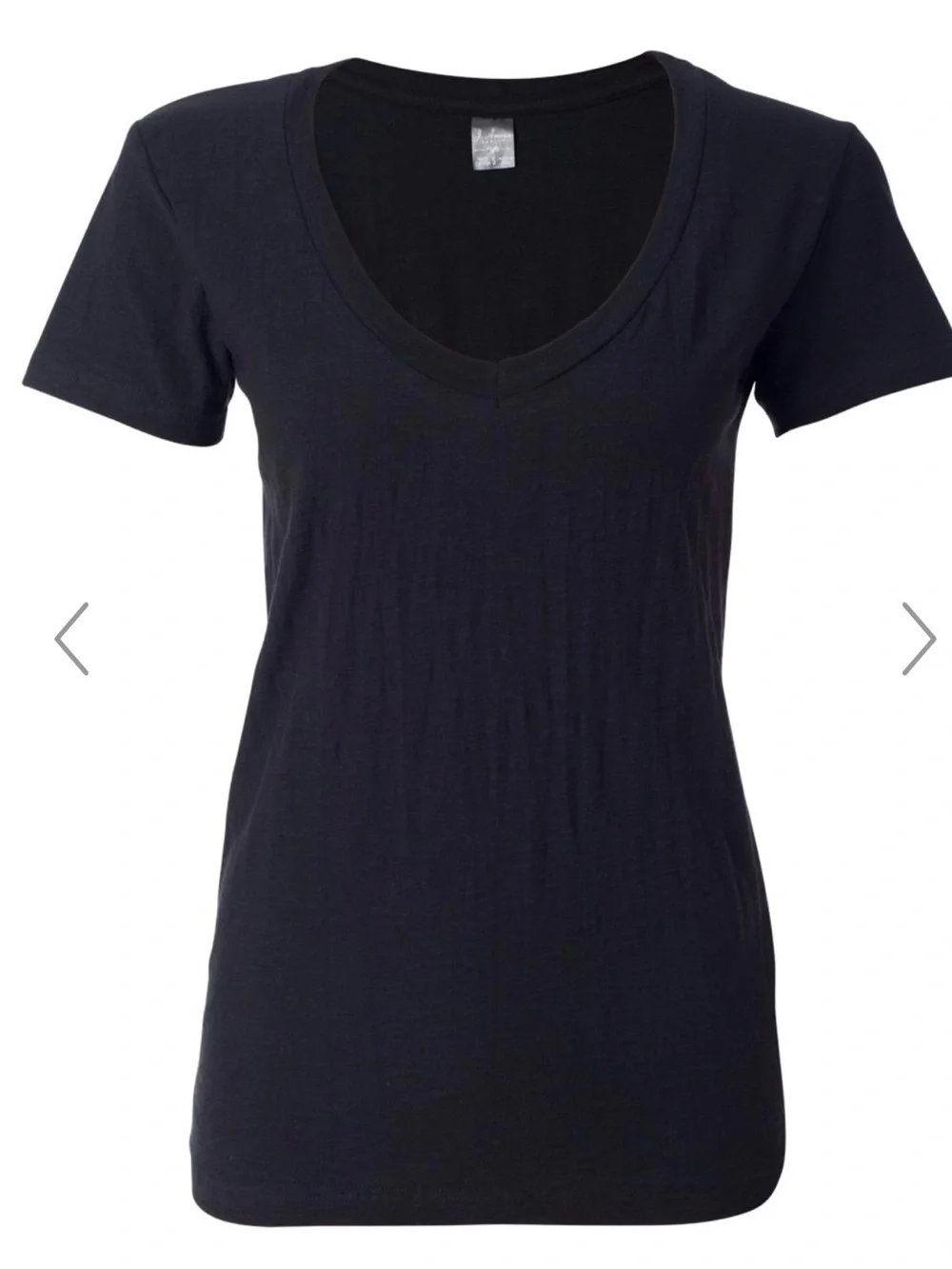 J. America Women's V-Neck Slub T-Shirt - Picture 1 of 3